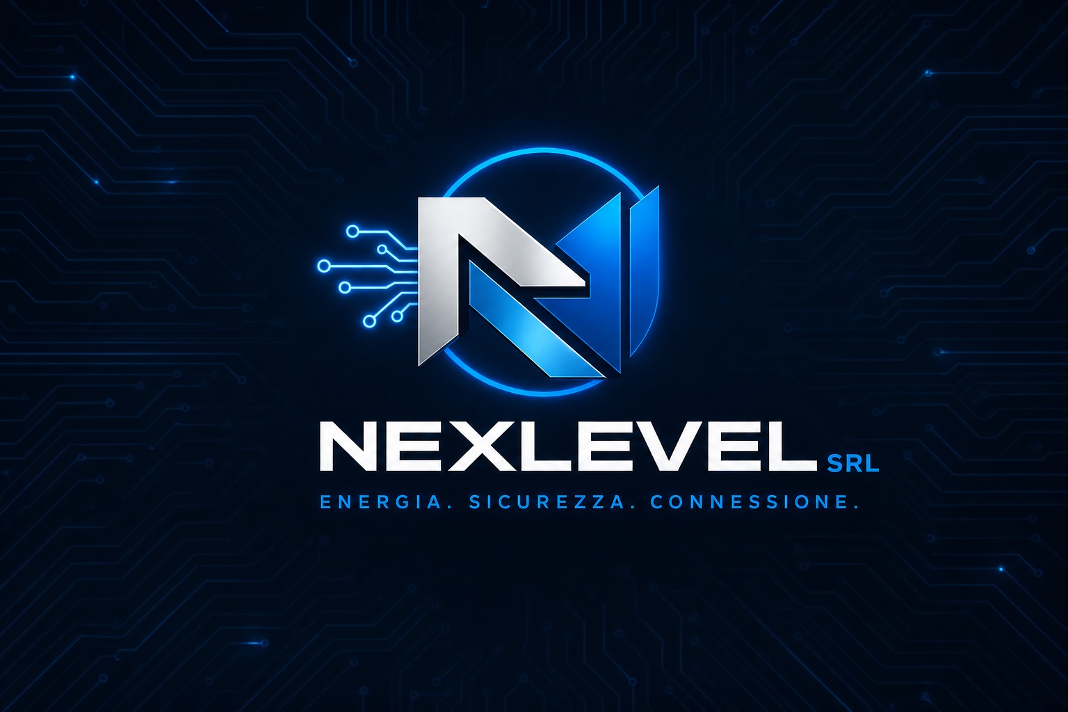 Logo NEXLEVEL SRL — Energia. Sicurezza. Connessione.